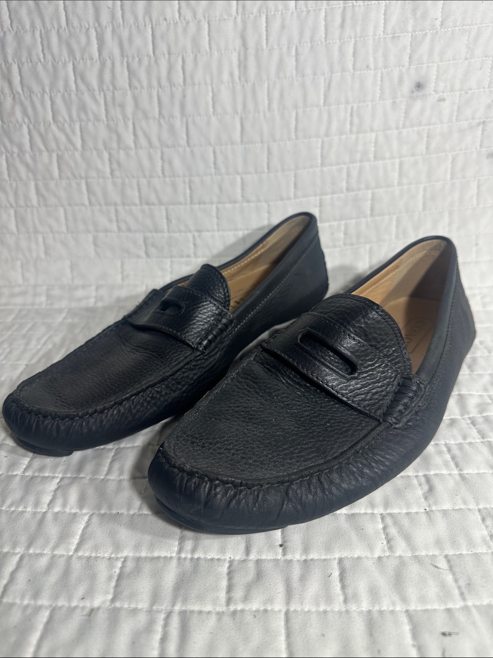Coach Neal Driving Loafers Men's Black Leather